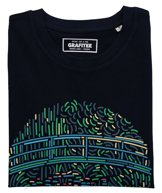 T-shirt artistica Ninfee con stampa ispirata a Monet