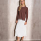 Maglione donna in maglia lurex girocollo