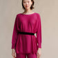 Pullover oversize a barchetta in lana merino extrafine