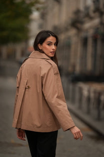 Trench corto doppiopetto in cotone