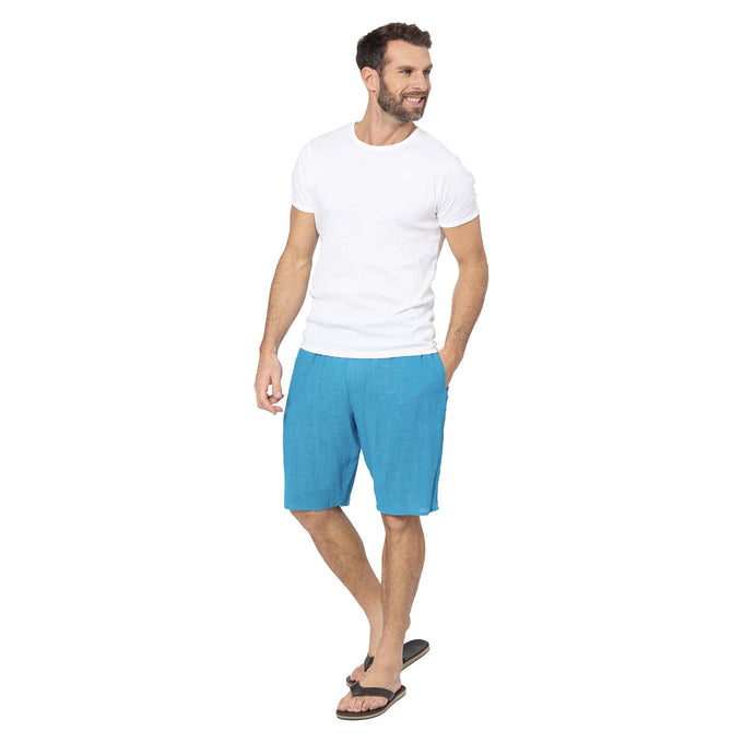 Pantaloncini estivi in cotone con vita elasticizzata e coulisse