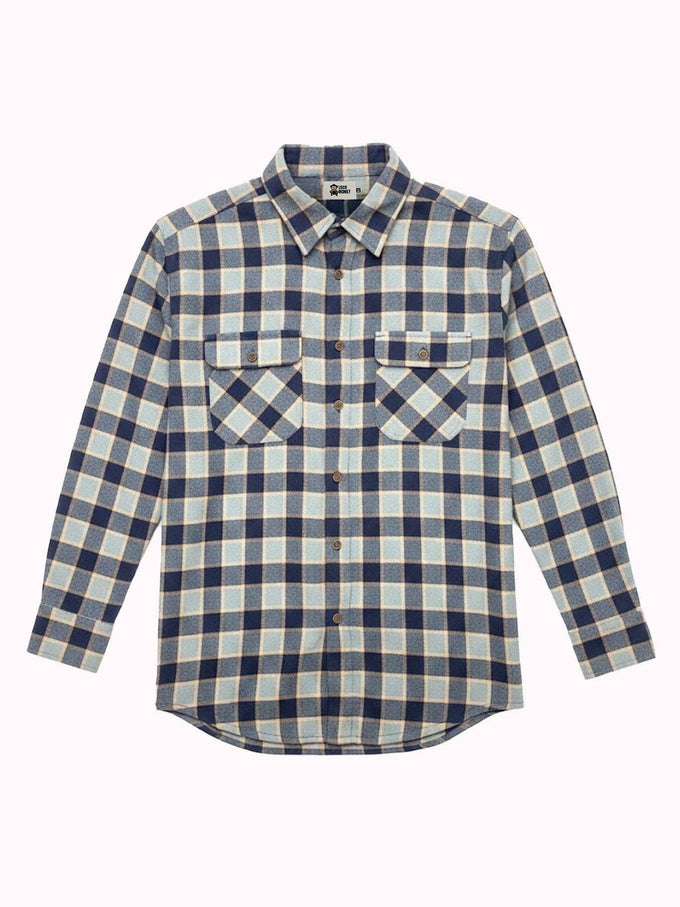 Camicia di flanella a quadri uomo blu Chop Plaid