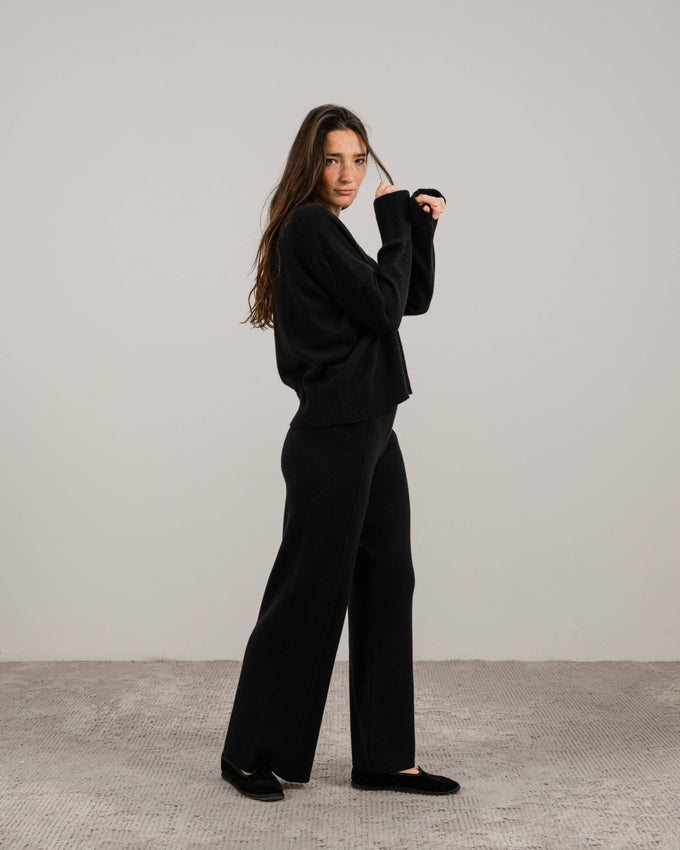Maglione girocollo rilassato in misto cashmere
