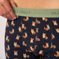 Boxer in cotone biologico con stampa Corgi