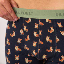 Boxer in cotone biologico con stampa Corgi