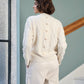 Maglione oversize in misto lana con bottoni sul retro