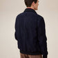 Giacca in pelle Zuko blu navy