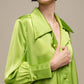 Tunica satinata oversize con bottoni