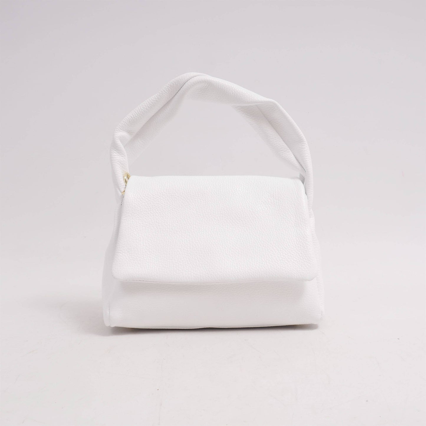 Borsa a spalla in pelle con patta