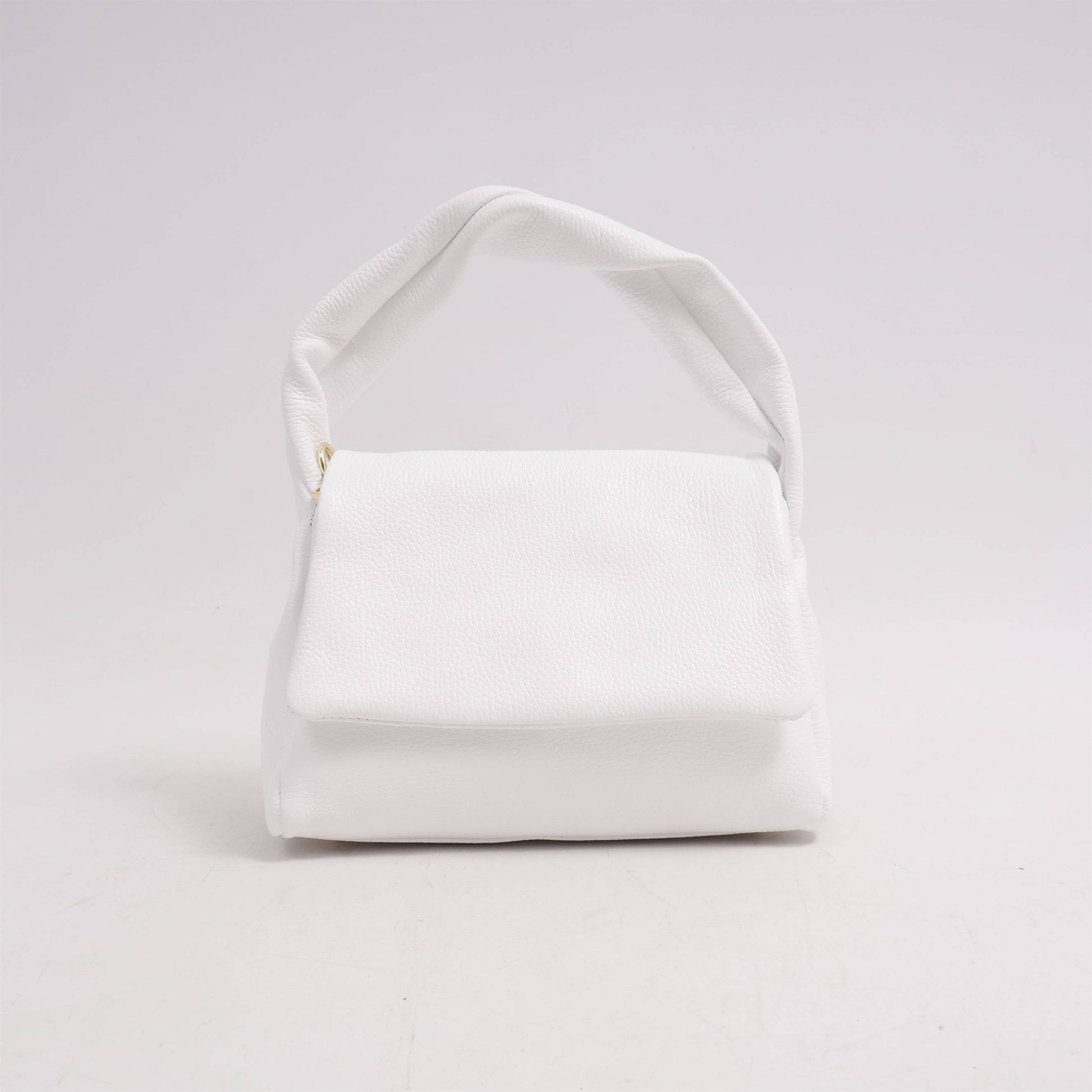 Borsa a spalla in pelle con patta