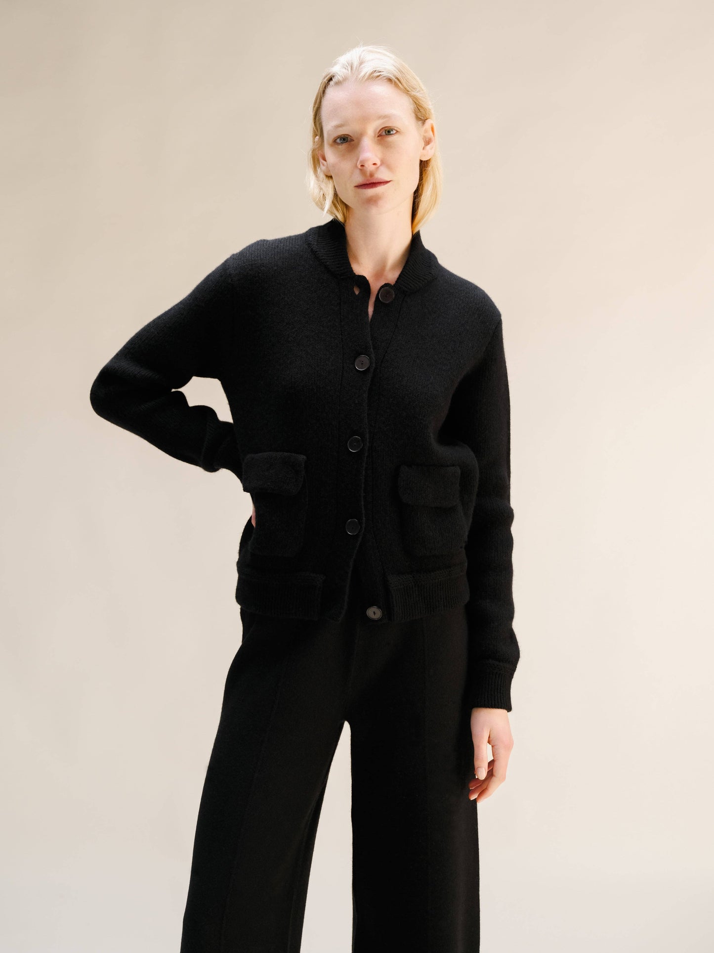 Giacca bomber in misto cashmere