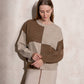 Maglione in maglia a quadri color block