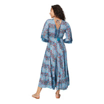 Abito estivo lungo boho con maniche a 3/4