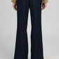 Pantaloni navy a gamba dritta con vita elasticizzata