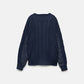 Maglione a maglia strutturata con retro imbottito
