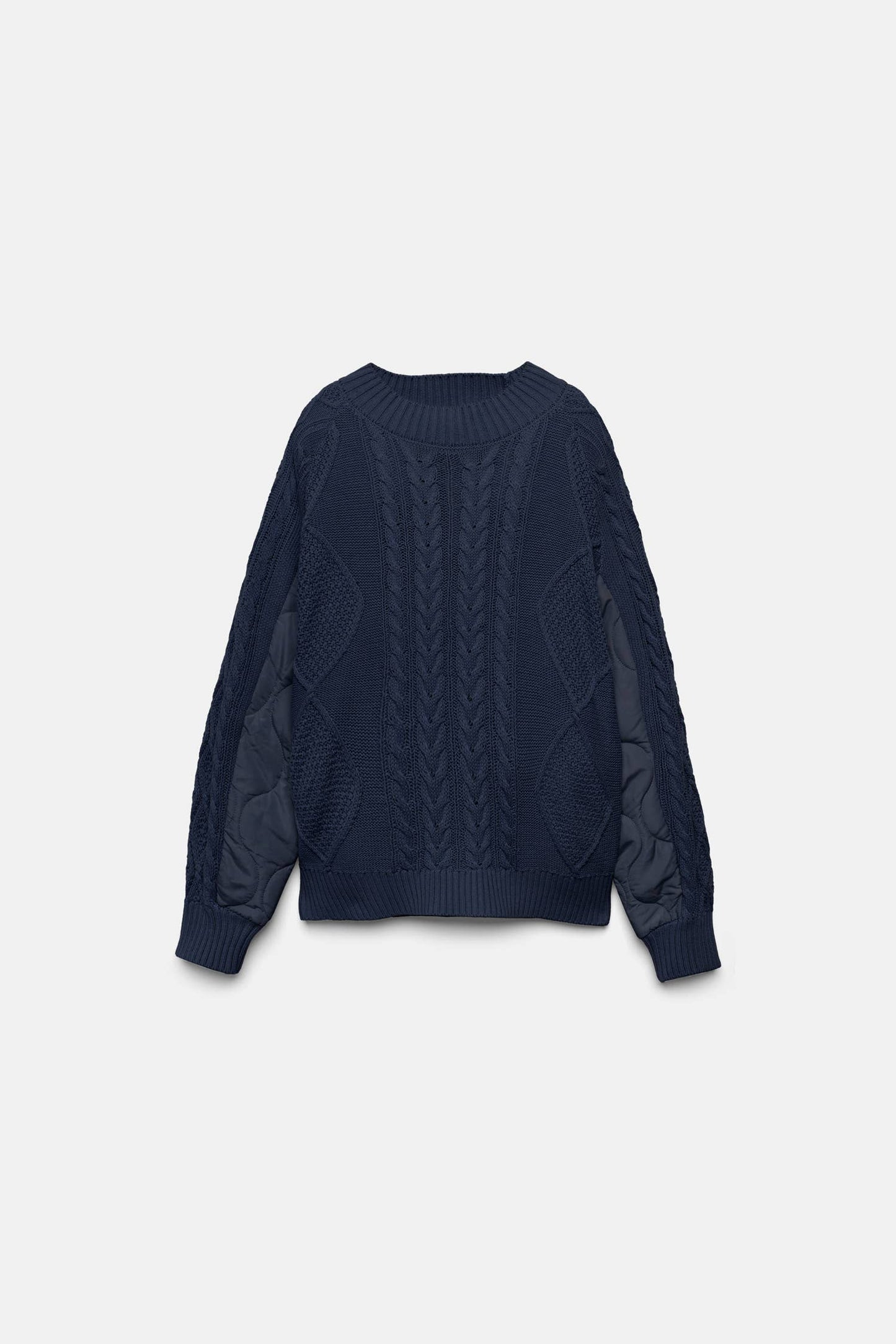 Maglione a maglia strutturata con retro imbottito