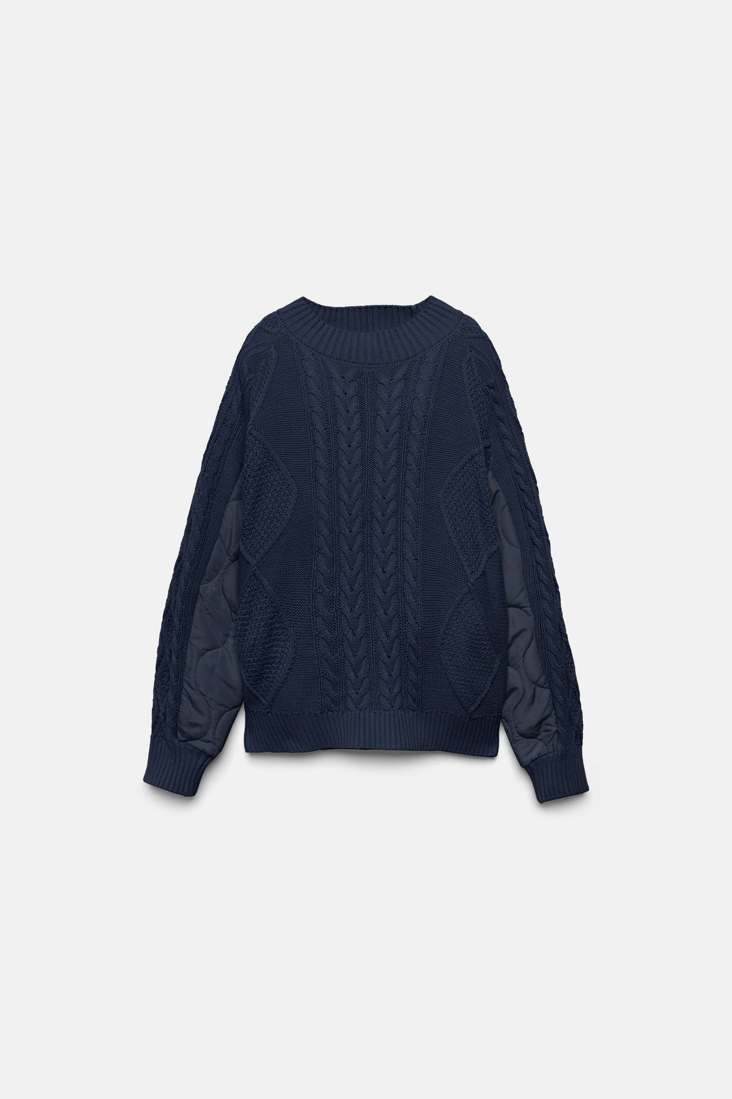 Maglione a maglia strutturata con retro imbottito