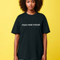 T-shirt unisex nera con stampa “Make New Friends”
