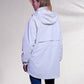 Parka lungo stampato con cappuccio rimovibile