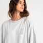 T-shirt oversize in cotone biologico con stampa leopardo