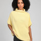 Maglione dolcevita oversize senza maniche giallo pulcino