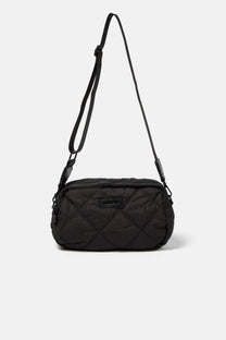 Borsa a tracolla trapuntata nera