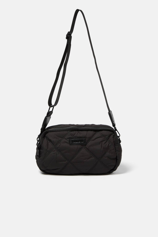 Borsa a tracolla trapuntata nera