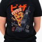 T-shirt unisex nera Pizza Kong con stampa cinematografica