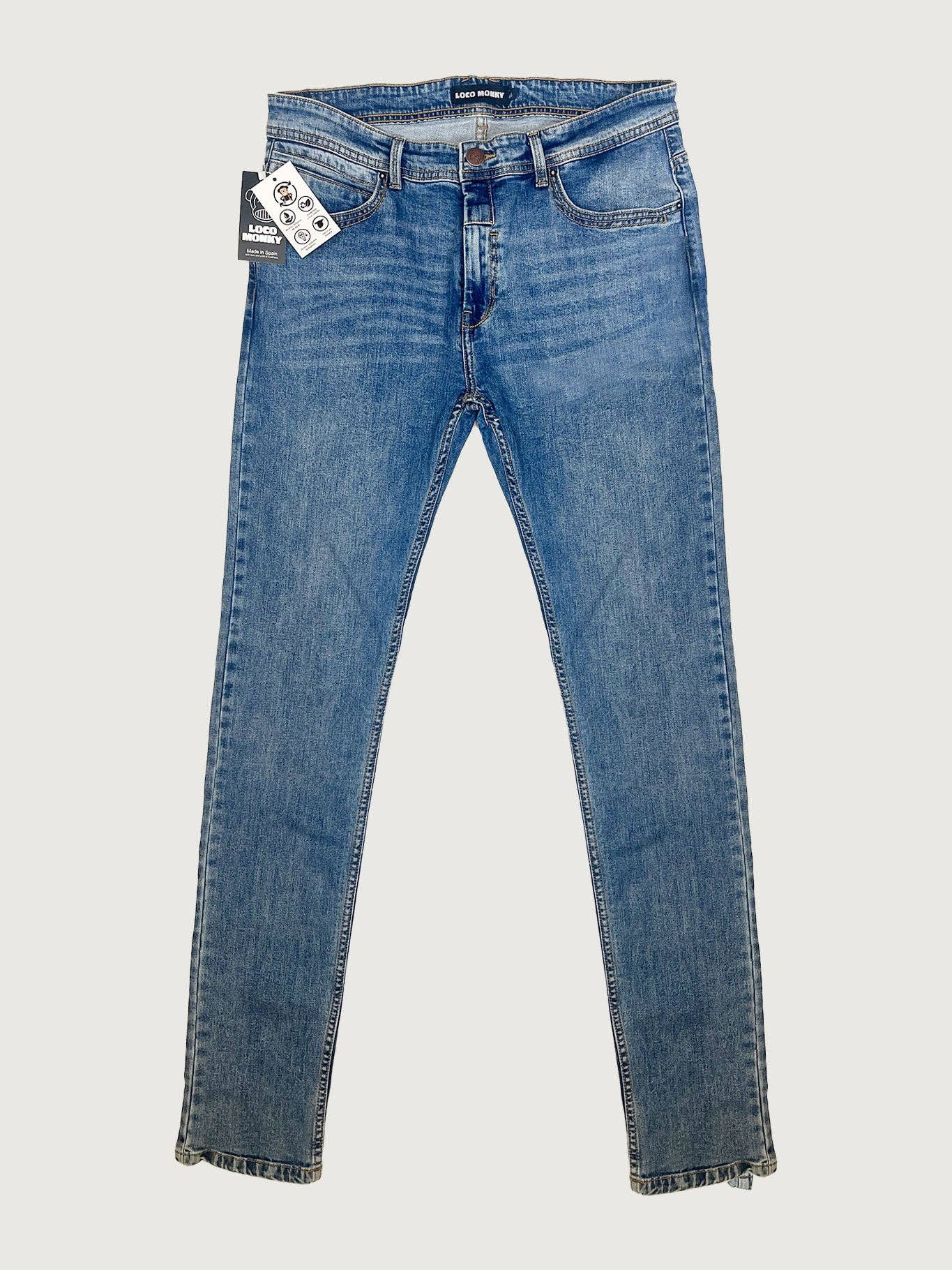 Jeans uomo Lemur Loco Monky lavaggio denim