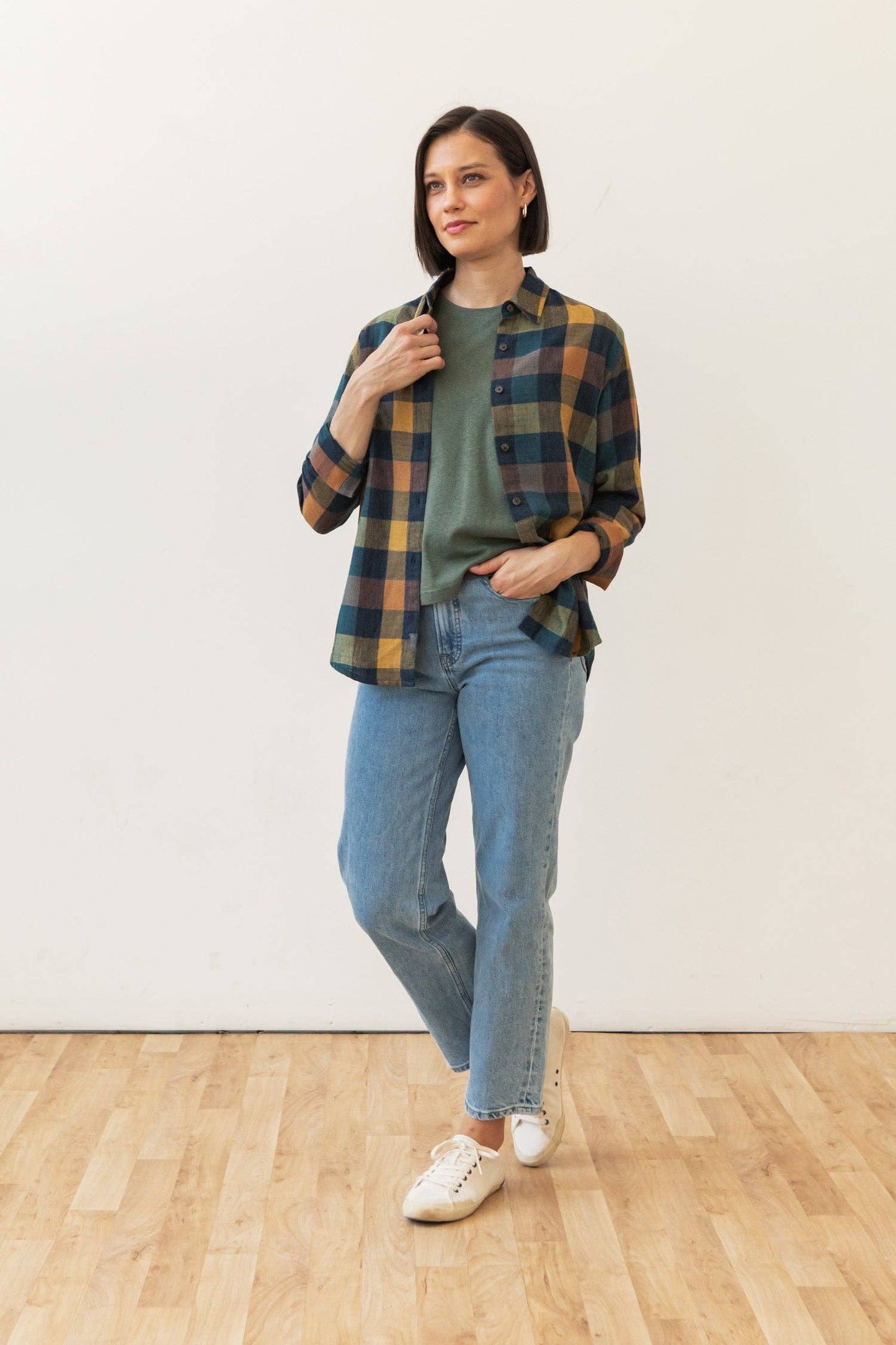 Camicia slim Olivia a quadri Moonbow