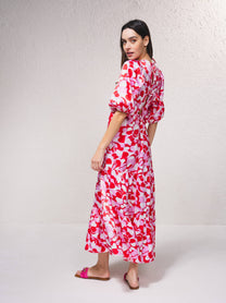 Abito lungo in satin con schiena scoperta