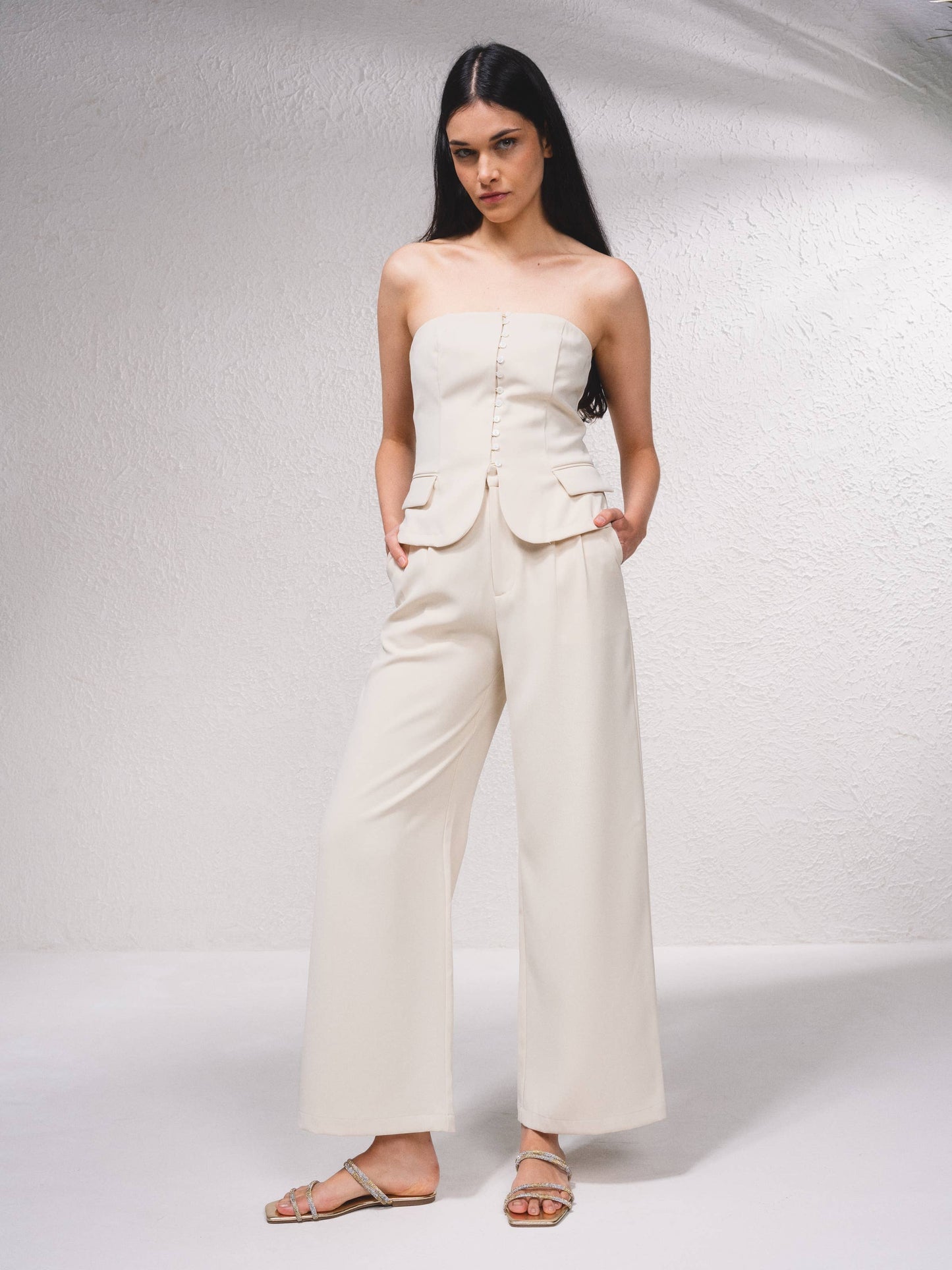 Pantaloni da abito ampi con pinces