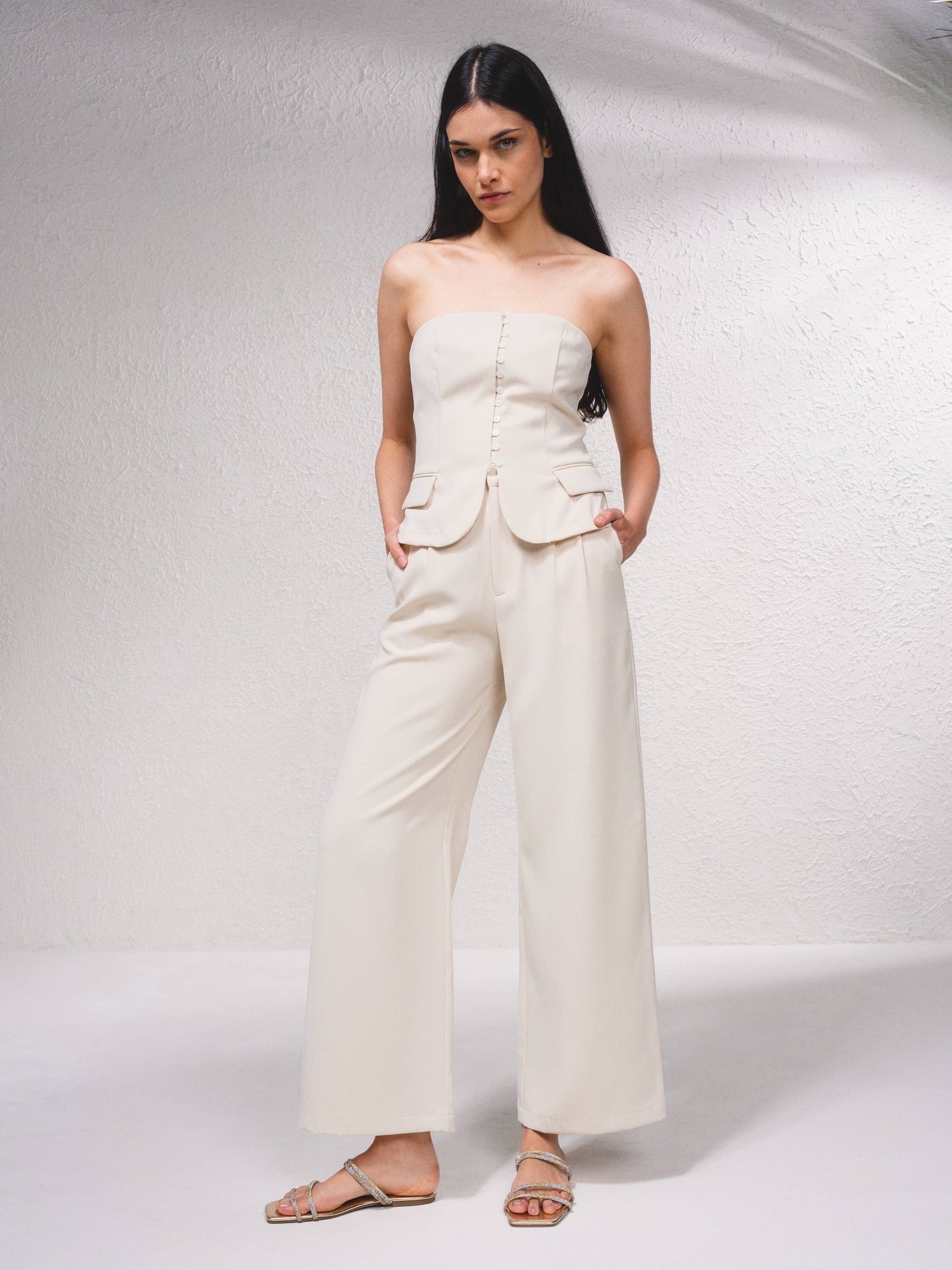 Pantaloni da abito ampi con pinces