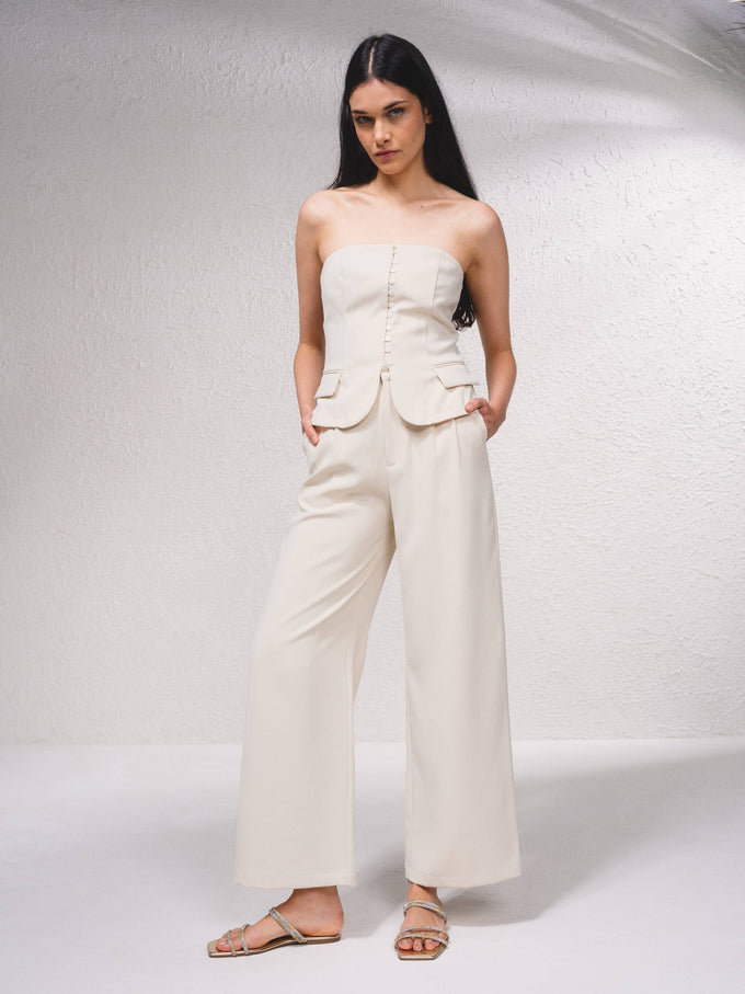 Pantaloni da abito ampi con pinces