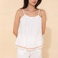 Top Tilda in mussola di cotone con spalline sottili
