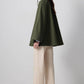 Trench corto in gabardine di cotone con maniche svasate