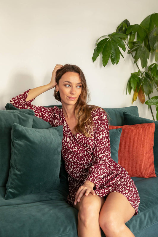 Abito corto Danielle con stampa Ilana