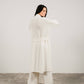 Maxi cardigan in misto cashmere con collo a scialle