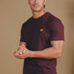 T-shirt Essentials in Cotone Biologico Rosso Vino