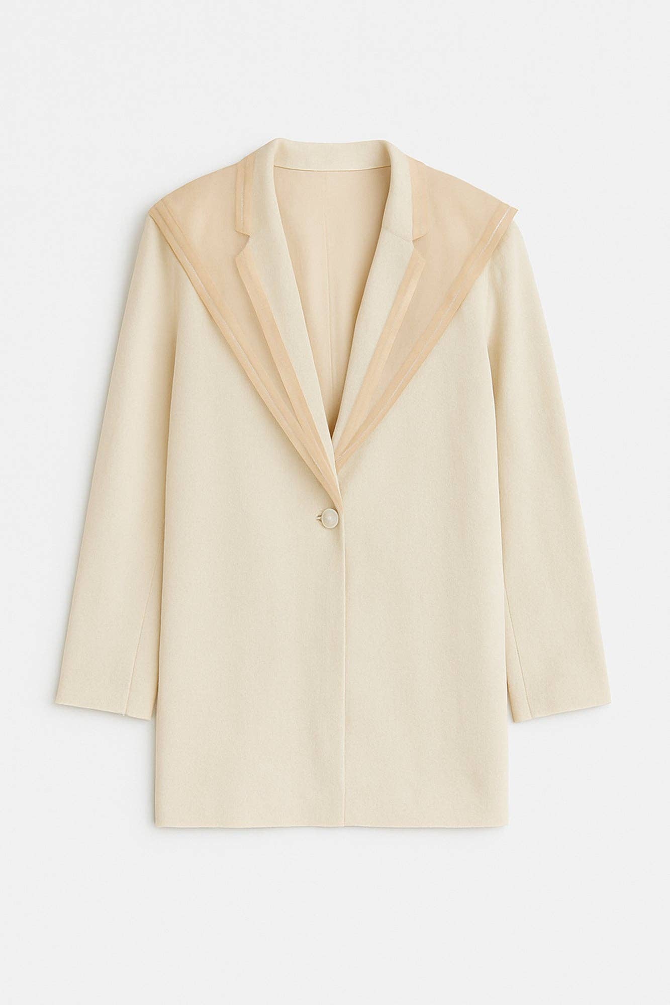 Giacca in lino con colletto in organza