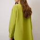 Camicia in popeline oversize verde lime