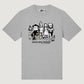 T-shirt Make New Friends in cotone grigio melange