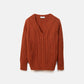 Maglione in maglia strutturata con scollo a V