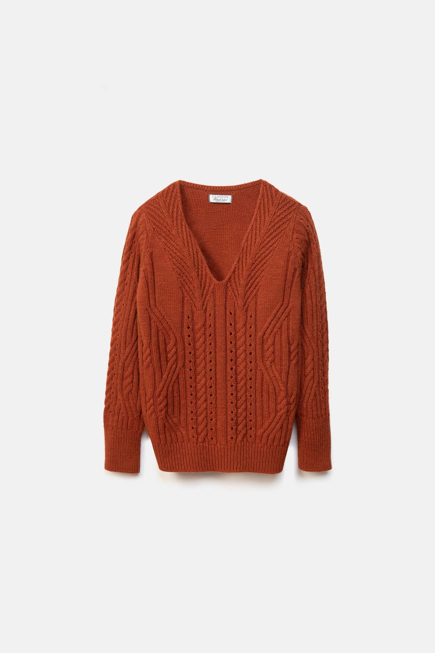 Maglione in maglia strutturata con scollo a V