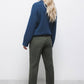 Pantaloni dritti in cotone stretch