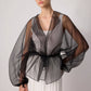 Giacca in organza con lacci
