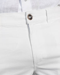 Pantaloncini elasticizzati color avorio