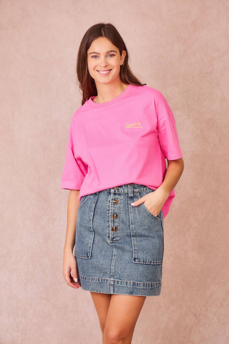 Gonna di jeans Jeannette a taglio dritto con tasche frontali