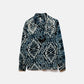 Blusa stampata con fiocco al collo