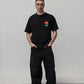 T-shirt nera oversize Tulip in cotone organico